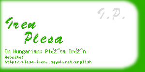 iren plesa business card